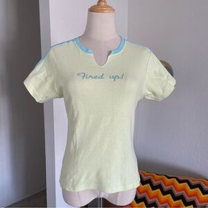 Y2K Nike Blokecore Athletic Shimmer Fired Up T-shirt